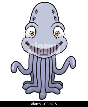 Funny cartoon monster. Vector illustration of cute monster character ...