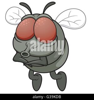 Vector illustration of Cartoon Fly Stock Vector