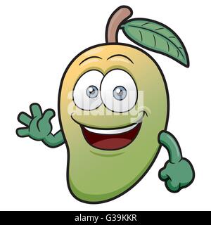 Vector illustration of a Mango Character Stock Vector