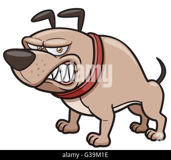 Vector illustration of Angry Dog Cartoon Stock Vector