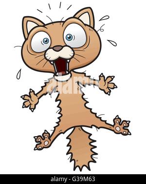 Vector illustration of Cartoon Cat scared Stock Vector