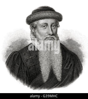 JOHANN GUTENBERG Stock Photo