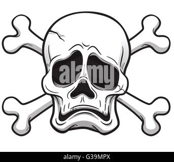 Vector illustration of Skull and Crossbones Stock Vector