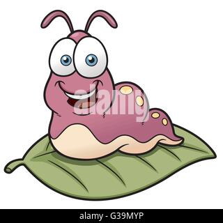 Vector illustration of Cartoon worm Stock Vector