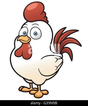 Vector illustration of Cartoon Chicken Stock Vector