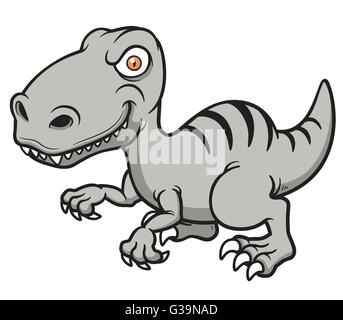 Vector illustration of Cartoon Dinosaur Stock Vector