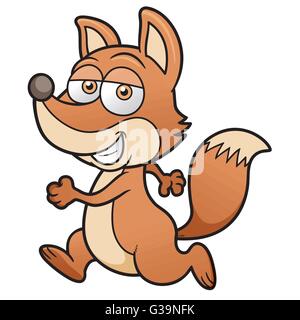 Vector illustration of Cartoon Fox Stock Vector