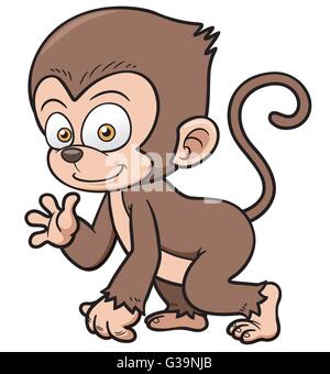 Vector illustration of Cartoon Monkey Stock Vector