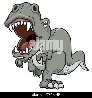 Vector illustration of Cartoon Dinosaur Stock Vector