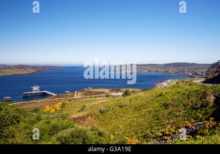 NATO refuelling depot on Loch Ewe. Aultbea, Ross and Cromarty, Scotland. Stock Photo