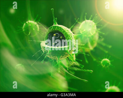 Virus 3D Stock Photo