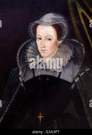 Mary Queen of Scots, portrait by unknown artist, oil on canvas, 1610-15. Stock Photo