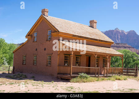 Historic Russell House in the ghost town of Grafton, Utah. Stock Photo