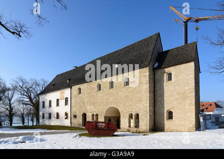 island Fraueninsel in lake Chiemsee, Carolingian gatehouse, Germany, Bayern, Bavaria, Oberbayern, Chiemsee, Upper Bavaria, Chiem Stock Photo