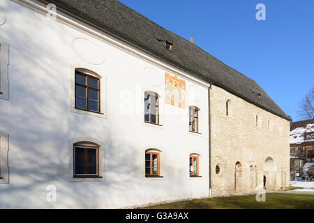 island Fraueninsel in lake Chiemsee, Carolingian gatehouse, Germany, Bayern, Bavaria, Oberbayern, Chiemsee, Upper Bavaria, Chiem Stock Photo