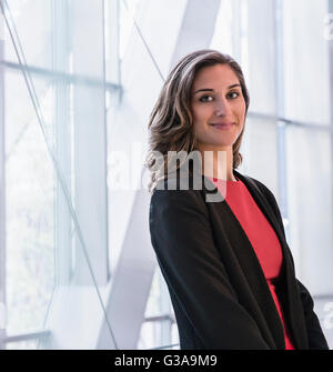Portrait confident corporate businesswoman Stock Photo