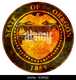 old vintage isolated over white symbol of oregon Stock Photo