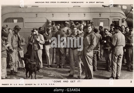 WW2 - American Red Cross Clubmobile - UK Stock Photo