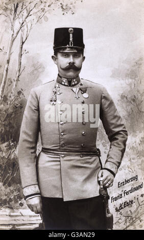 Austrian Archduke Franz Ferdinand in a hunting scene with his family ...