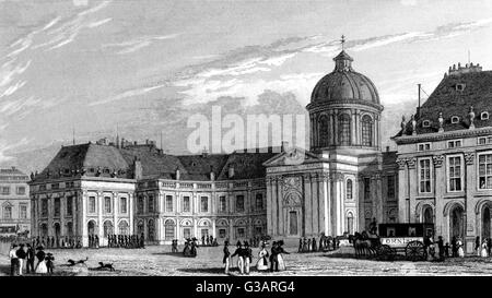 ルーヴル美術館　複製画　Collège des Quatre Nations College des quatre nations Black and White Stock Photos