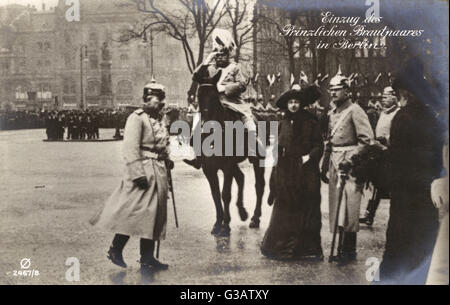 Kaiser Wilhelm II at the celebrations for the marriage of his Stock ...