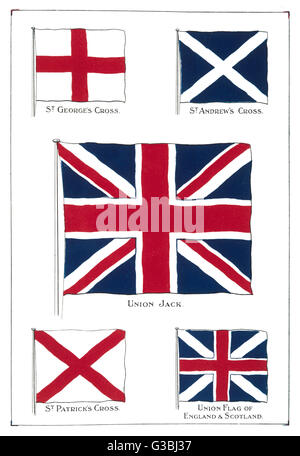 Flags of the United Kingdom Stock Photo