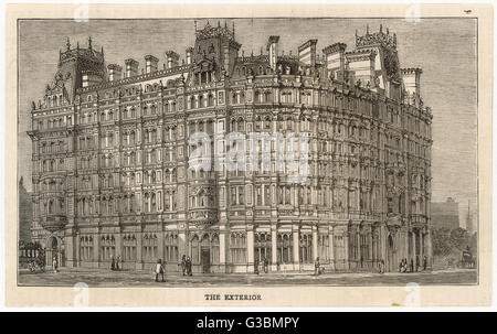 The Grand Hotel, Trafalgar Square, London circa 1910; Hand enhanced ...