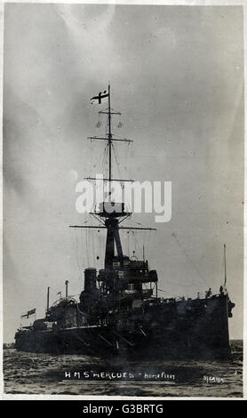 HMS Hercules, British battleship Stock Photo