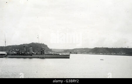 HMS York, British heavy cruiser Stock Photo