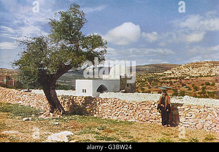 Tomb of Rachel and view of Beit Jala, West Bank Stock Photo