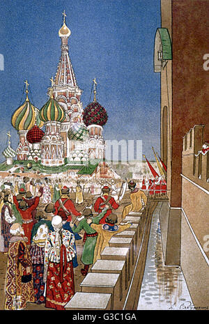 Opera programme illustration, A Life for the Tsar, Glinka Stock Photo