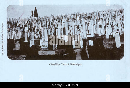 Thessaloniki, Greece - The Turkish Cemetery Stock Photo