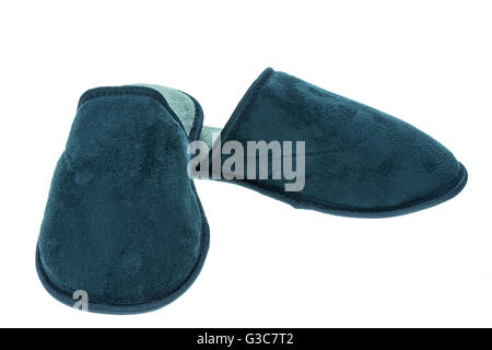 Mens clog style slippers - studio shot with a white background Stock Photo