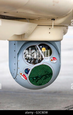 Optical sensor system on a modern military aircraft showing Forward ...