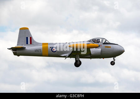 Former Royal Air Force (RAF) BAC Jet Provost T4 jet training aircraft G-BXLO Stock Photo