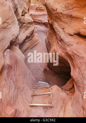 Red canyon in mountains of Eilat Israel Stock Photo