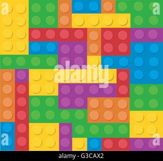 Plastic construction blocks vector illustration Stock Vector