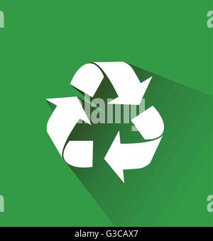 recycle, flat icon Stock Vector