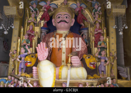 Icon of Vikramaditya the great. Situated in a small bye lane close to the Har Siddhi mandir. Stock Photo