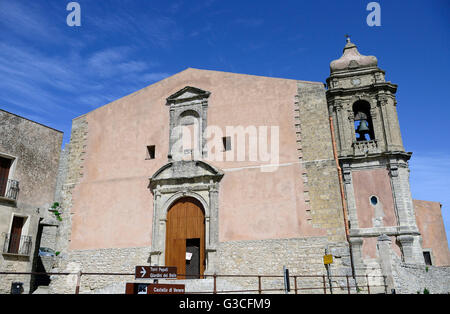 Saint Giuliano church, Saint Giuliano Square in Erice, Trapani, Sicily, Italy, Europ Stock Photo