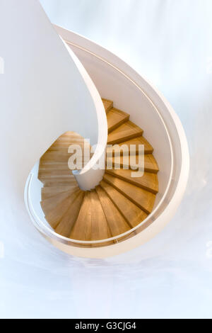 Germany, Baden-Württemberg, Black Forest, Weil am Rhein, Vitra Design Museum, spiral staircase Stock Photo