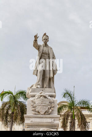 Statue of José Marti, Cuban poet and author, Parque Central, Havana, La Habana, Cuba, the republic Cuba, the Greater Antilles, the Caribbean Stock Photo
