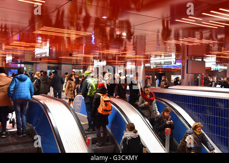 Germany, Bavaria, Munich, underground, city train, Marienplatz Stock Photo