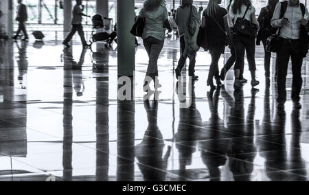 People on the go, fair, terminal, travel Stock Photo