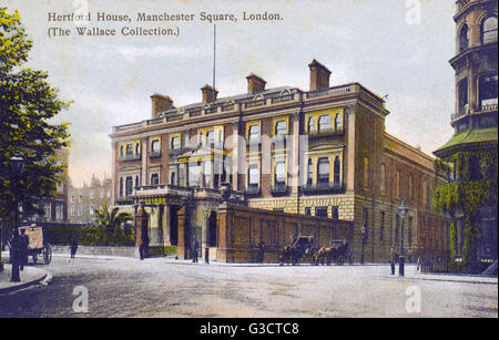 Hertford House, Manchester Square, London - Home of the Wallace Collection.     Date: circa 1910s Stock Photo