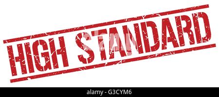 Square Grunge Red High Standard Stamp Stock Vector Image & Art - Alamy