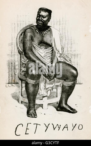 Cetshwayo (1826-1884). King Of Zulu Kingdom. Portrait By Edward Tilt ...