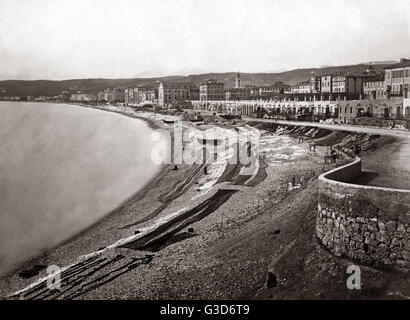 The waterfront at Nice, France, circa 1890 Stock Photo