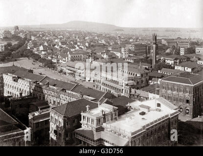 Bombay skyline, circa 1890, India Stock Photo