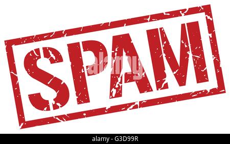 spam red grunge square vintage rubber stamp Stock Vector Image & Art ...
